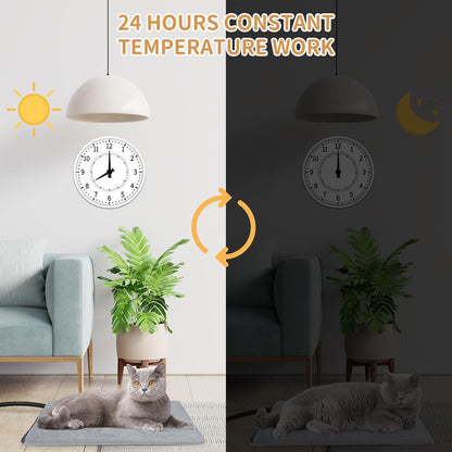 Pet Heating Pad for Cats and Small Dogs,Heated Cat Bed,Auto Temperature Control Waterproof Indoor Electric Pet Heating Pads for Cats with Chew Resistant Cord,16 * 12inch