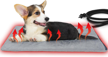 Pet Heating Pad for Cats and Small Dogs,Heated Cat Bed,Auto Temperature Control Waterproof Indoor Electric Pet Heating Pads for Cats with Chew Resistant Cord,16 * 12inch