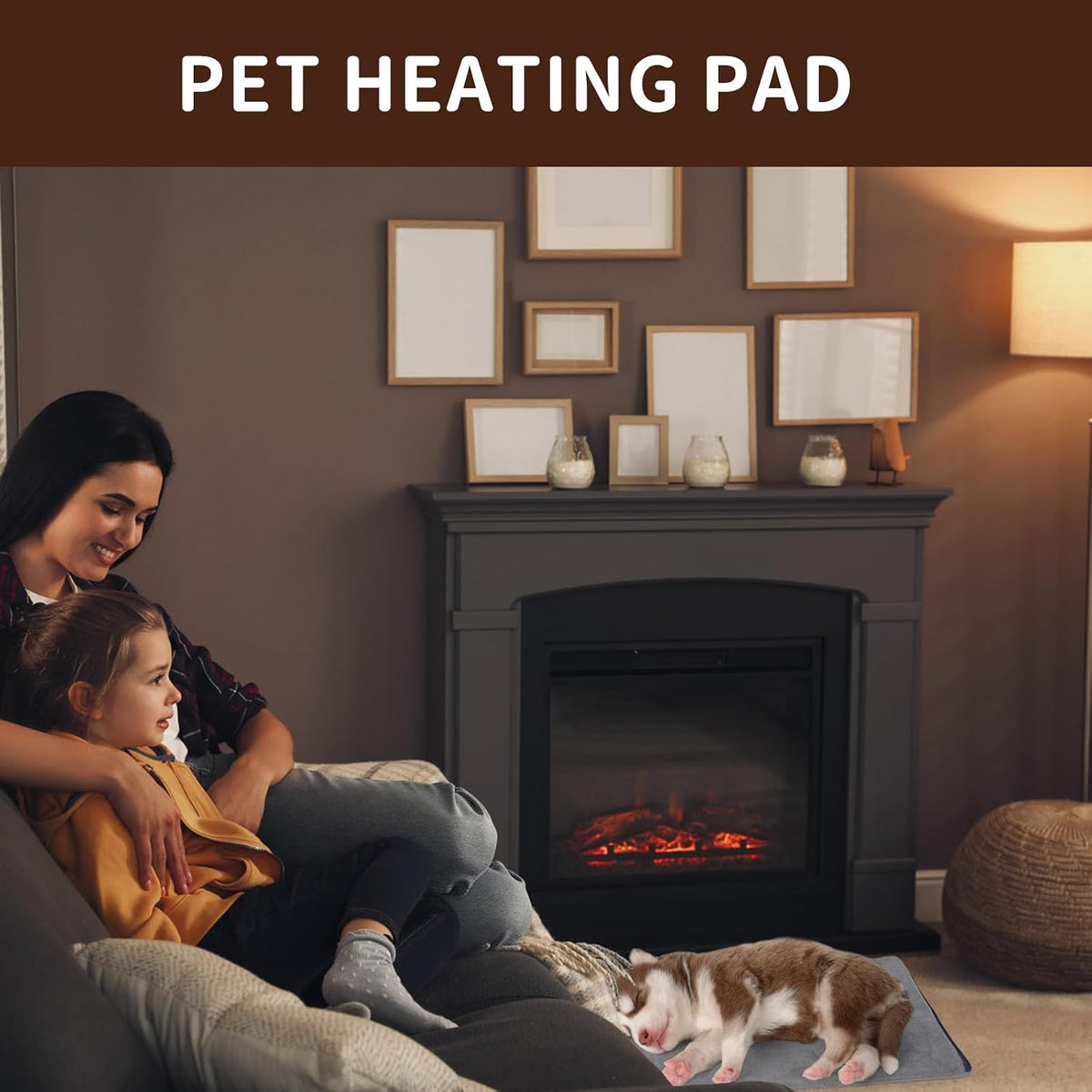Pet Heating Pad for Cats and Small Dogs,Heated Cat Bed,Auto Temperature Control Waterproof Indoor Electric Pet Heating Pads for Cats with Chew Resistant Cord,16 * 12inch