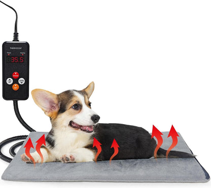 Pet Heating Pad for Cats and Small Dogs,Heated Cat Bed,Auto Temperature Control Waterproof Indoor Electric Pet Heating Pads for Cats with Chew Resistant Cord,16 * 12inch