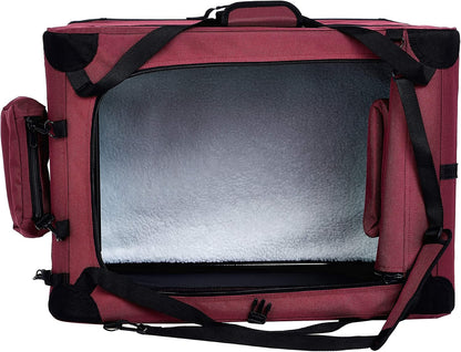 Folding Portable Soft Pet Dog Crate Carrier Kennel, 26 x 18 x 18 inches, Red