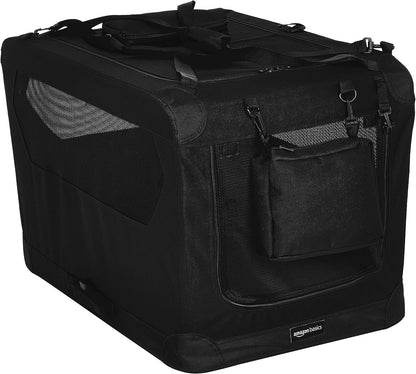 Folding Portable Soft Pet Dog Crate Carrier Kennel, 26 x 18 x 18 inches, Red