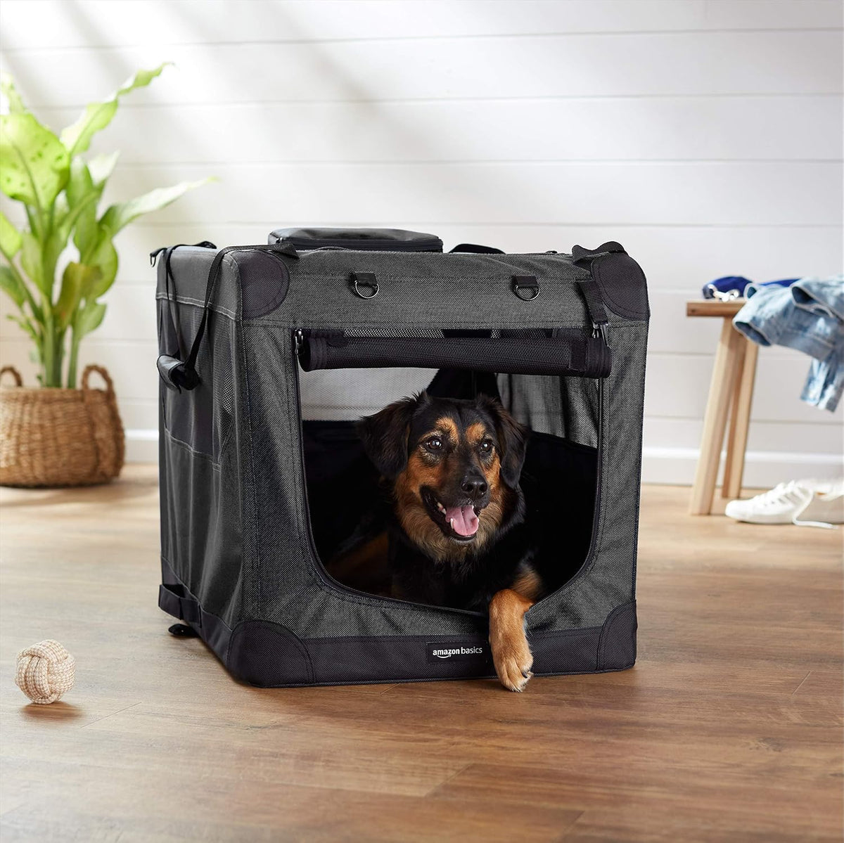 Folding Portable Soft Pet Dog Crate Carrier Kennel, 26 x 18 x 18 inches, Red