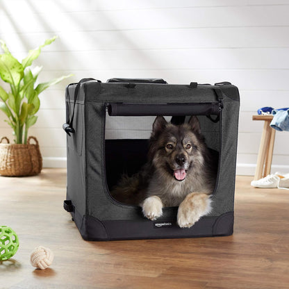 Folding Portable Soft Pet Dog Crate Carrier Kennel, 26 x 18 x 18 inches, Red