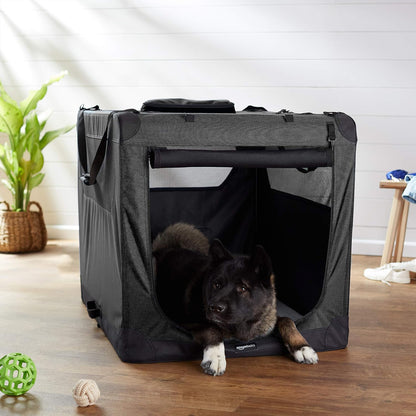 Folding Portable Soft Pet Dog Crate Carrier Kennel, 26 x 18 x 18 inches, Red