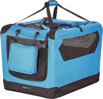 Folding Portable Soft Pet Dog Crate Carrier Kennel, 26 x 18 x 18 inches, Red