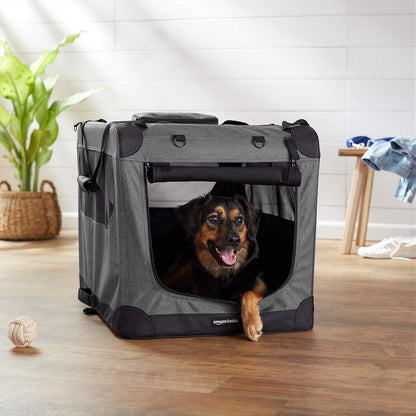 Folding Portable Soft Pet Dog Crate Carrier Kennel, 26 x 18 x 18 inches, Red