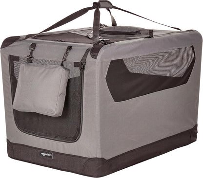 Folding Portable Soft Pet Dog Crate Carrier Kennel, 26 x 18 x 18 inches, Red