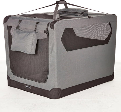 Folding Portable Soft Pet Dog Crate Carrier Kennel, 26 x 18 x 18 inches, Red