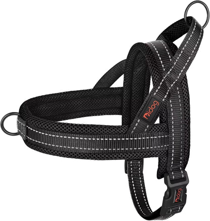 No Pull Dog Harness for Medium Dogs, Breathable Mesh, Hot Pink, M