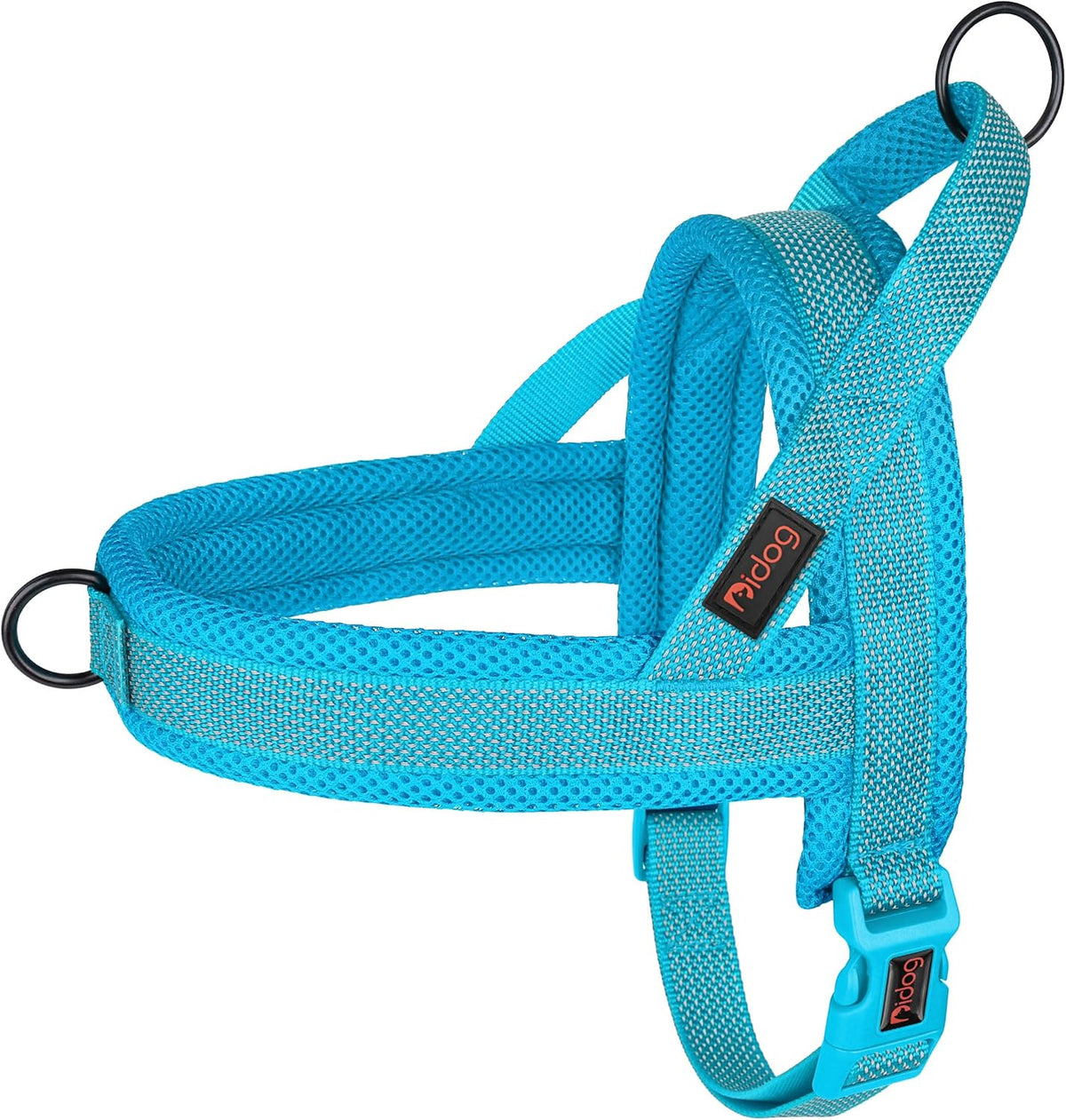 No Pull Dog Harness for Medium Dogs, Breathable Mesh, Hot Pink, M