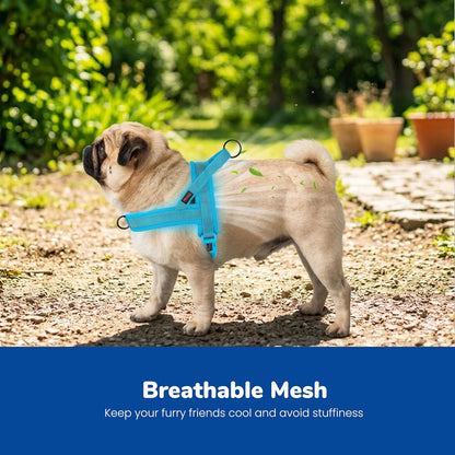 No Pull Dog Harness for Medium Dogs, Breathable Mesh, Hot Pink, M