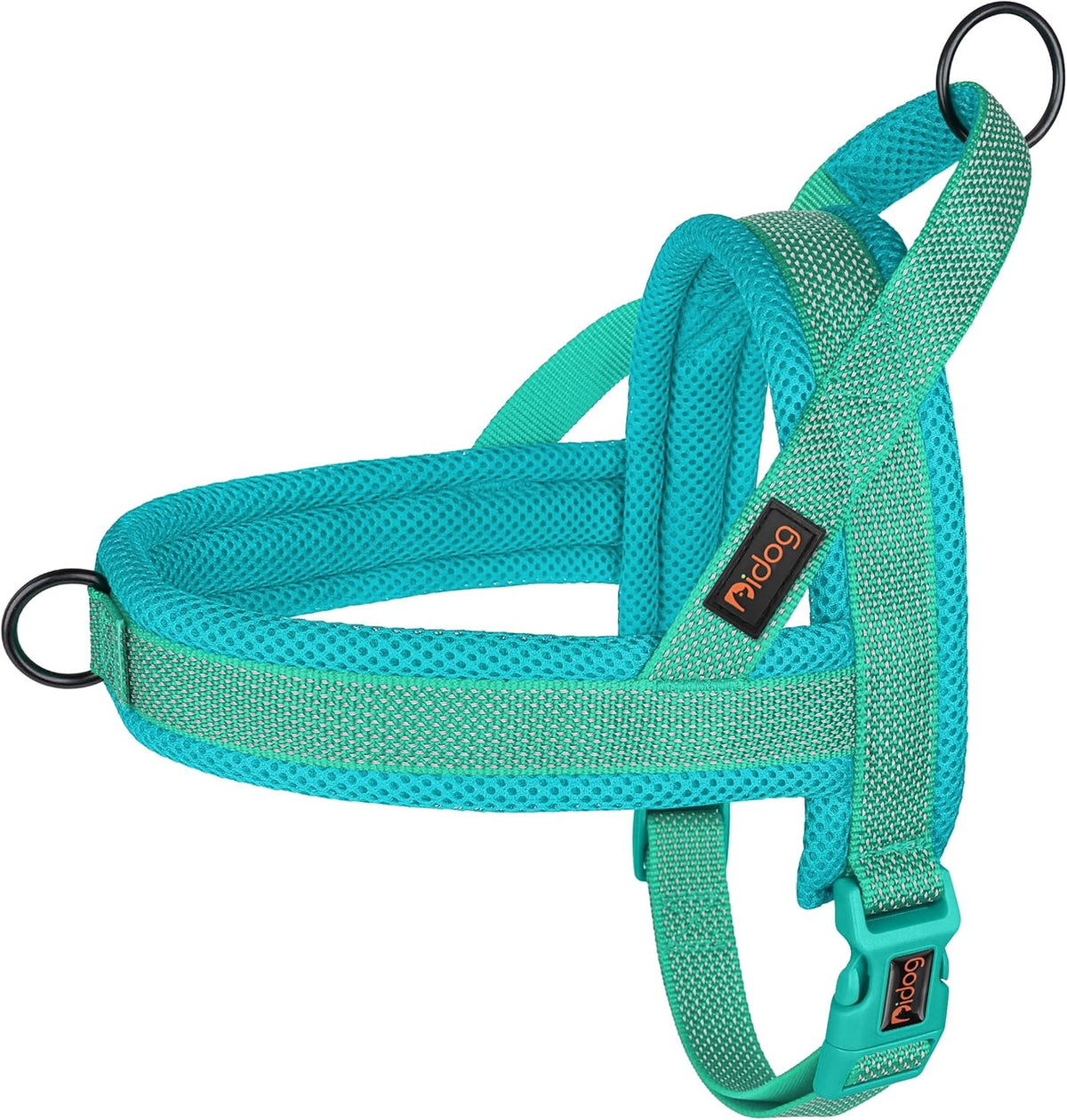 No Pull Dog Harness for Medium Dogs, Breathable Mesh, Hot Pink, M