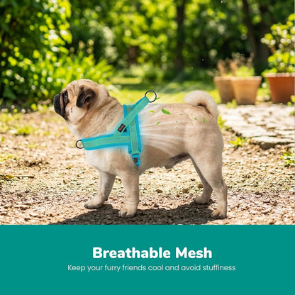 No Pull Dog Harness for Medium Dogs, Breathable Mesh, Hot Pink, M