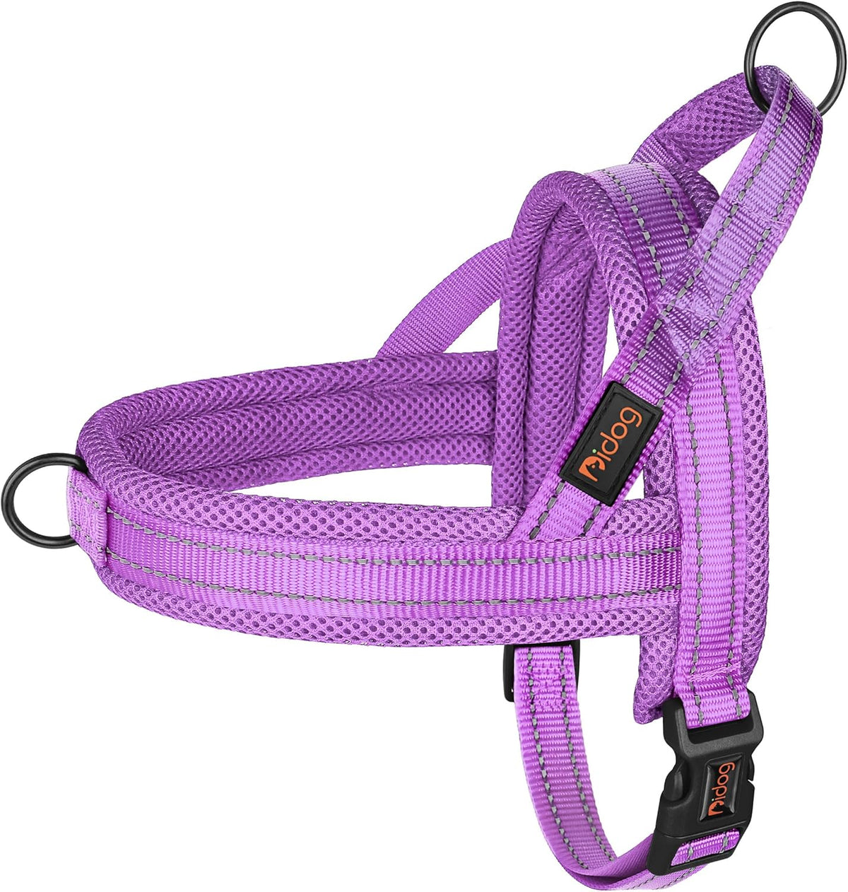 No Pull Dog Harness for Medium Dogs, Breathable Mesh, Hot Pink, M