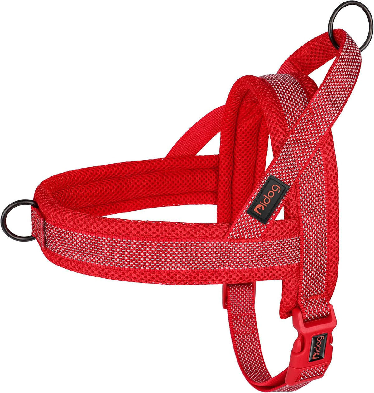 No Pull Dog Harness for Medium Dogs, Breathable Mesh, Hot Pink, M