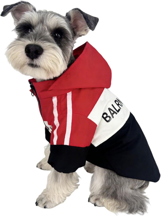 Dog Raincoat, Waterproof Dog Rain Jacket Detachable Hood