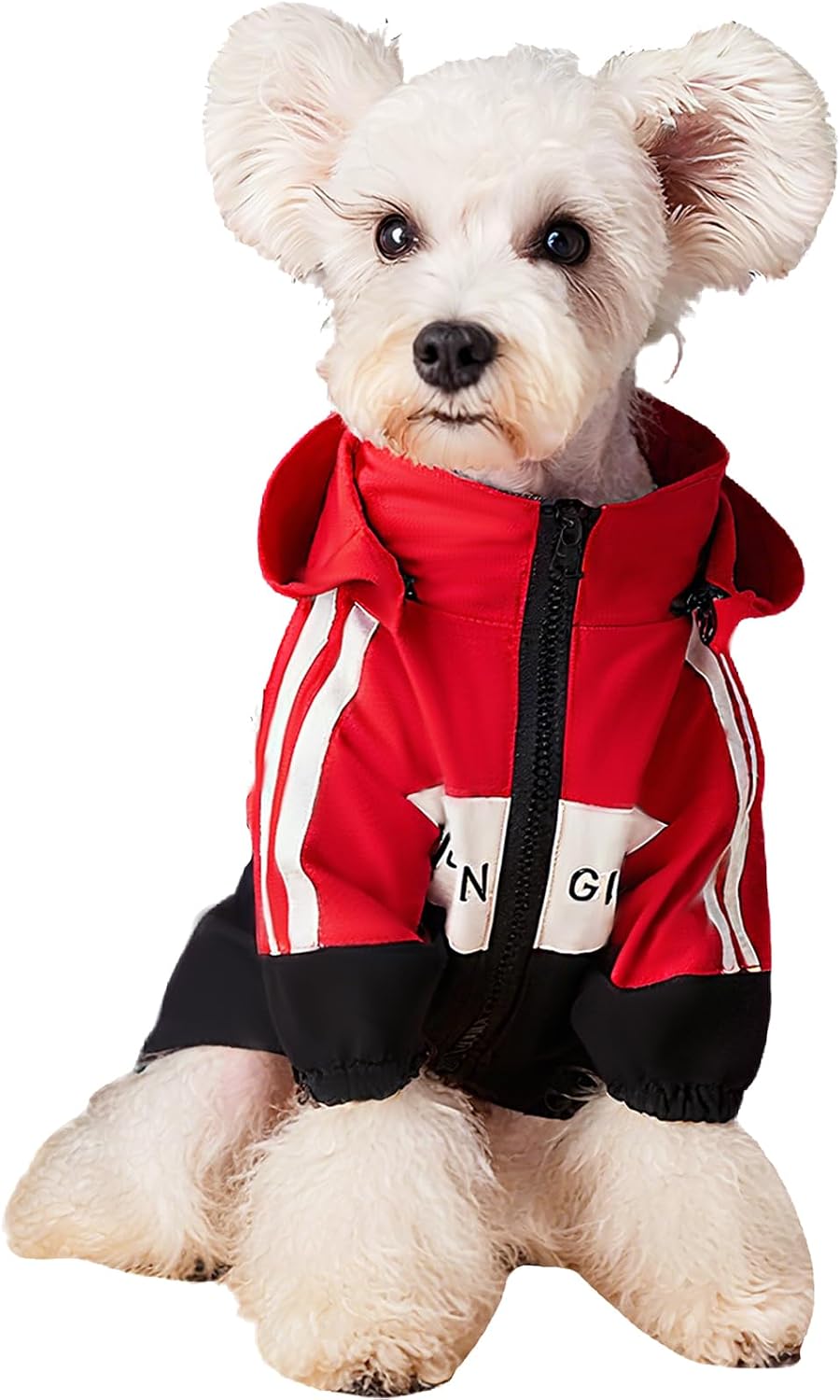 Dog Raincoat, Waterproof Dog Rain Jacket Detachable Hood