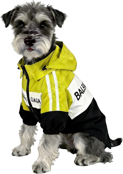 Dog Raincoat, Waterproof Dog Rain Jacket Detachable Hood