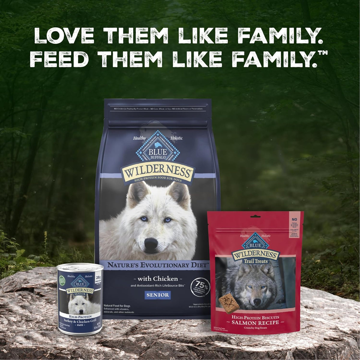 Blue Buffalo Wilderness Chicken & Wholesome Grains Senior Dog Food, 14 lb