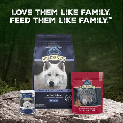 Blue Buffalo Wilderness Chicken & Wholesome Grains Senior Dog Food, 14 lb