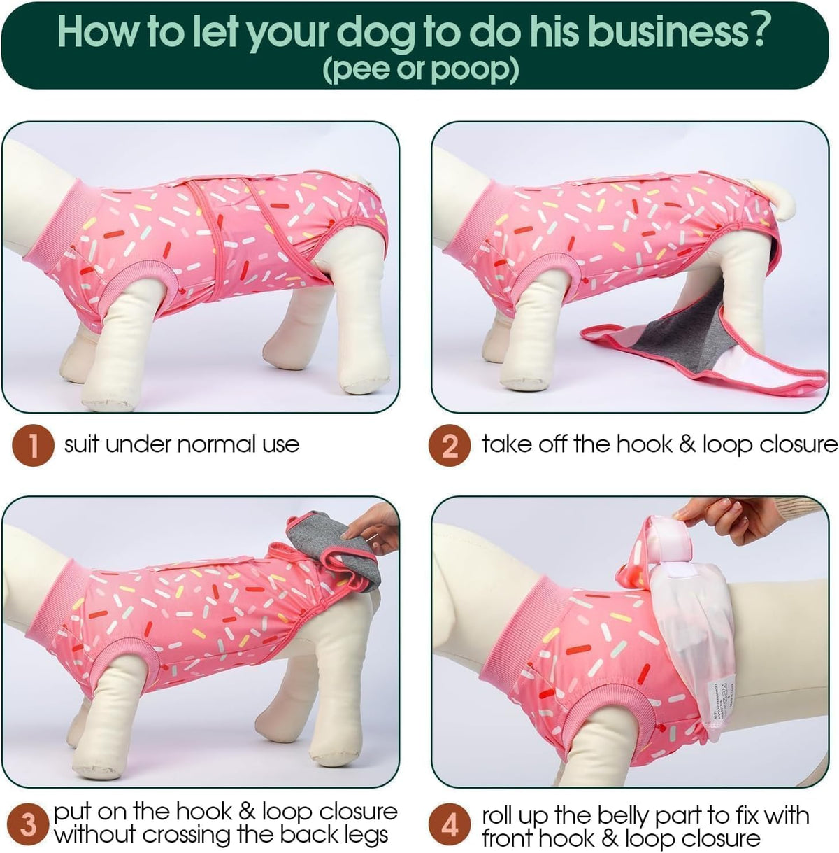 Recovery Suit for Dogs After Surgery, Female Dog Onesie for Surgery