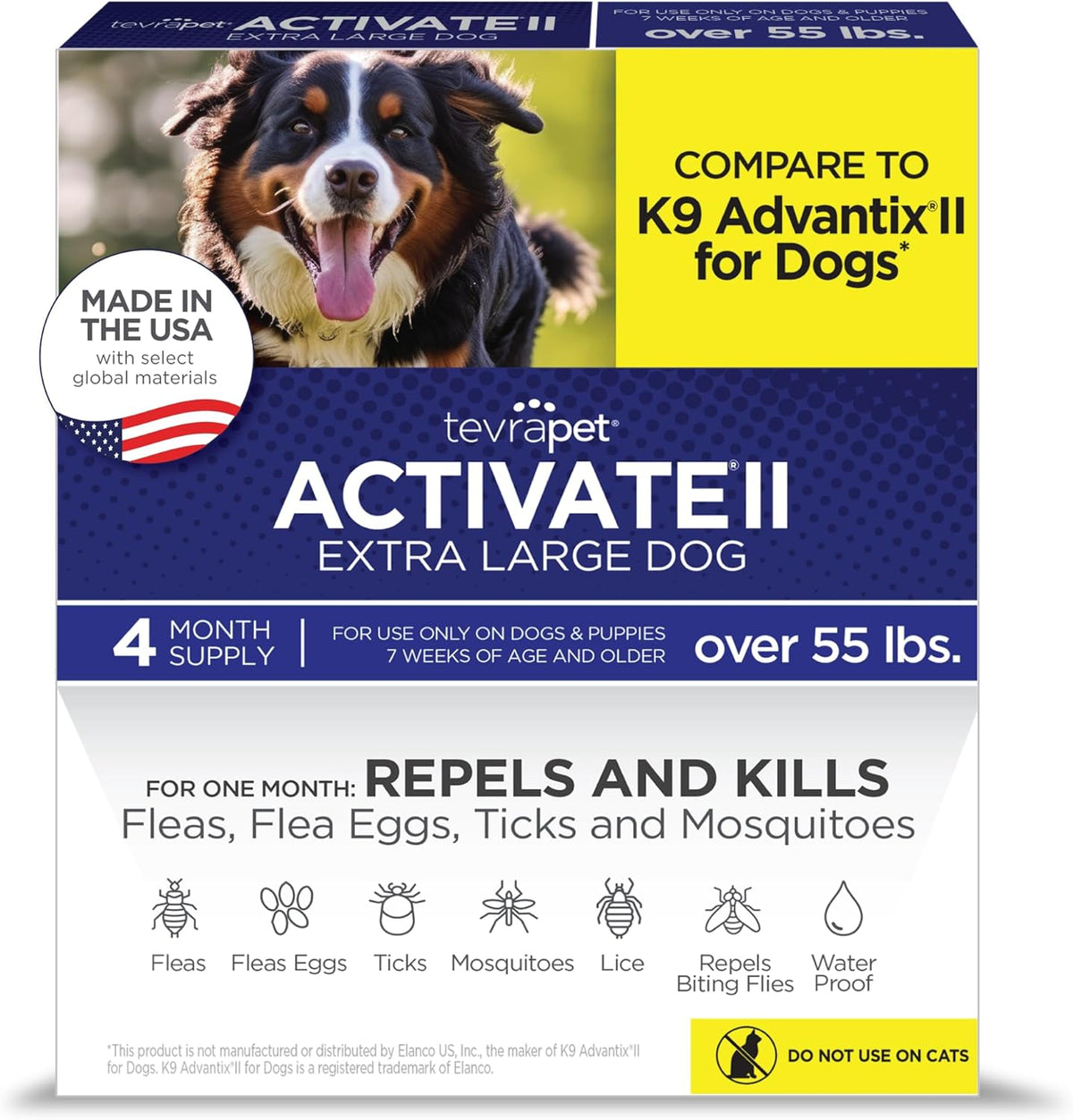 Activate II Flea and Tick Prevention for Extra Large Dogs 55+ lbs