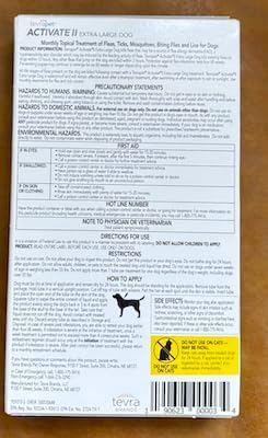 Activate II Flea and Tick Prevention for Extra Large Dogs 55+ lbs