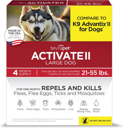 Activate II Flea and Tick Prevention for Extra Large Dogs 55+ lbs