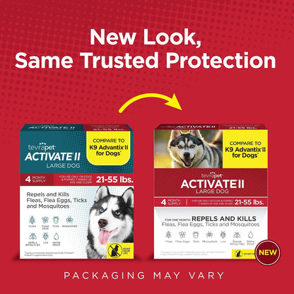 Activate II Flea and Tick Prevention for Extra Large Dogs 55+ lbs