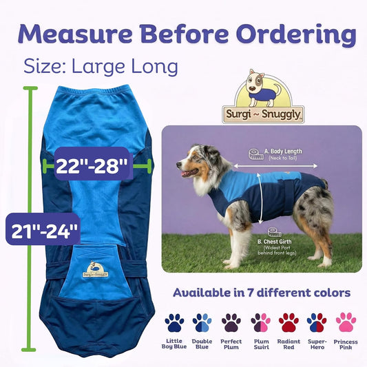 Dog Surgery Recovery Suit, Cone Alternative, Spay/Neuter LL