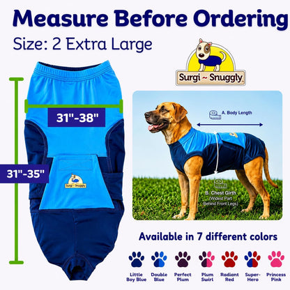 Dog Surgery Recovery Suit, Cone Alternative, Spay/Neuter LL
