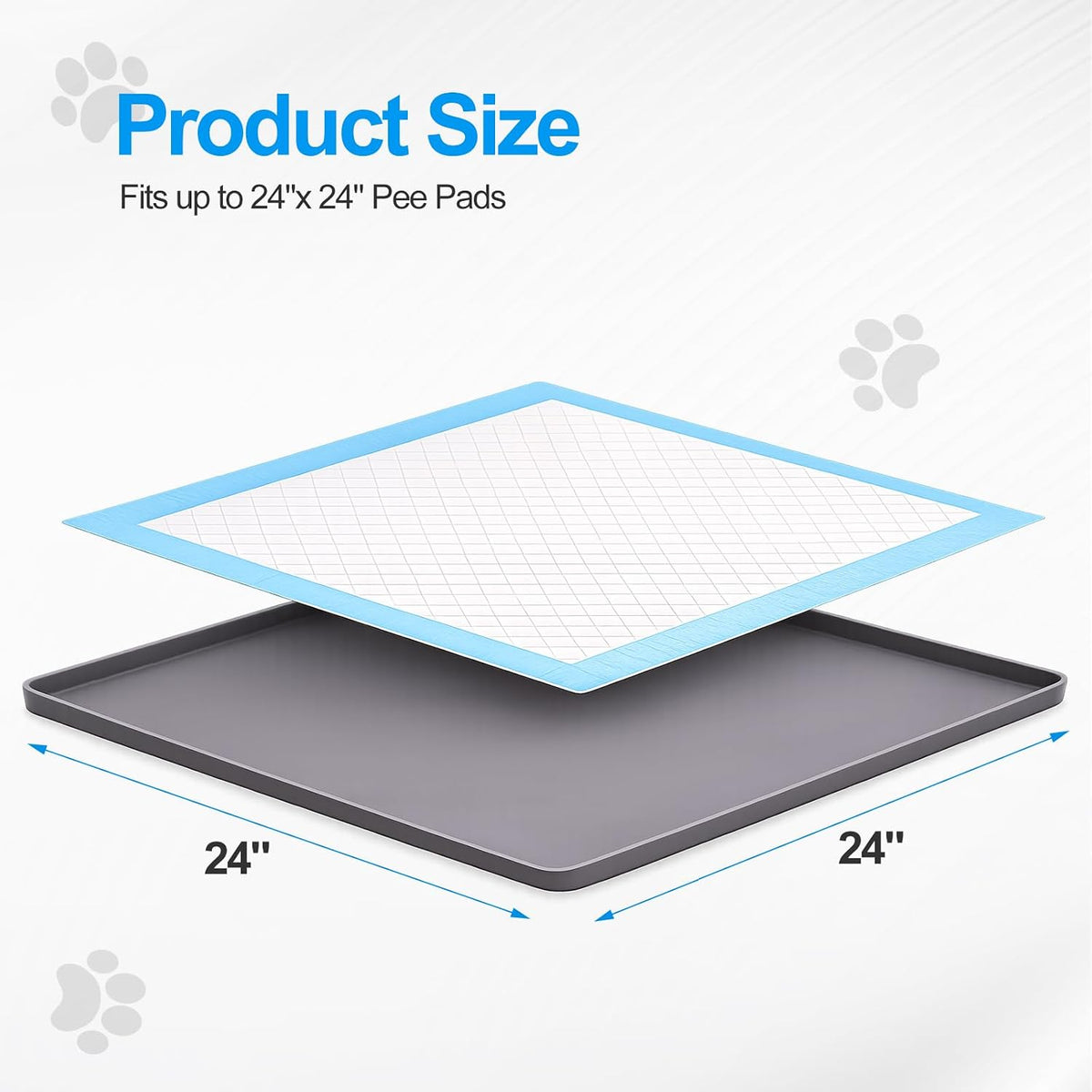 Dog Pee Pad Holder, Portable Leak-Proof Silicone Tray for Indoor Training
