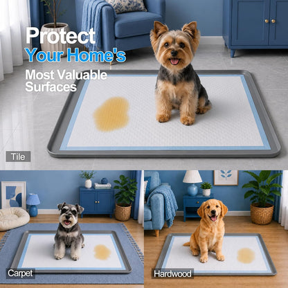 Dog Pee Pad Holder, Portable Leak-Proof Silicone Tray for Indoor Training