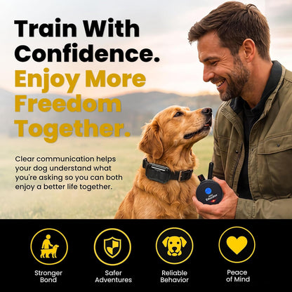 Educator ET-300 Mini E Collar for Dog Training with Remote - 1/2 Mile Range, Waterproof, 100 Blunt Stimulation Levels, Tone or Vibration Mode, Night Light Tracking for Small, Medium & Large Dogs
