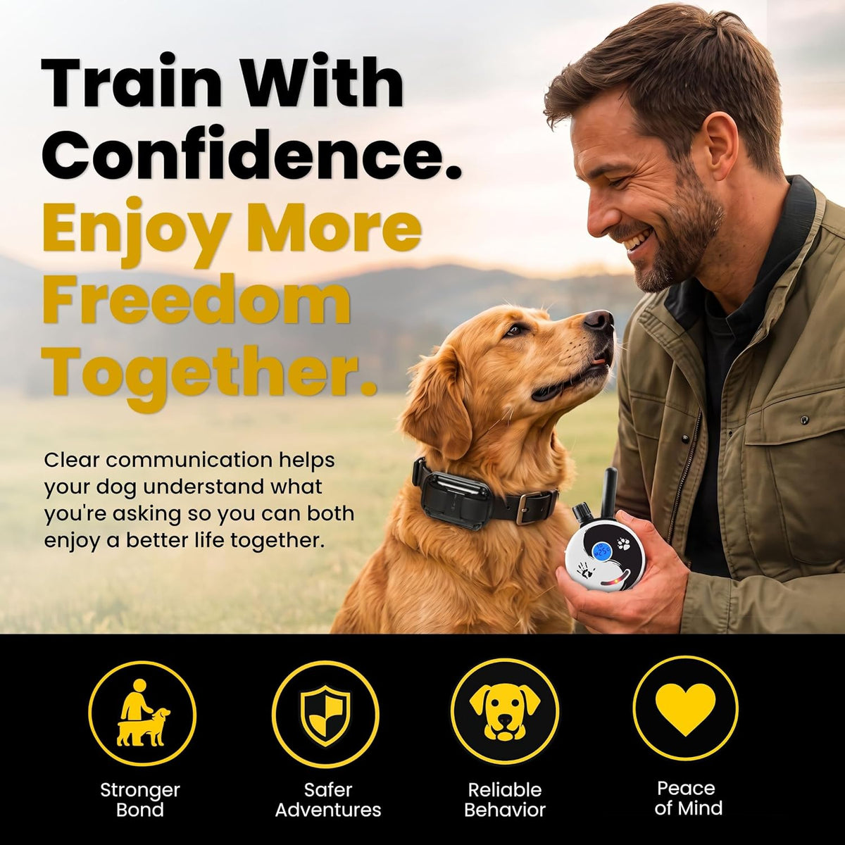 Educator ET-300 Mini E Collar for Dog Training with Remote - 1/2 Mile Range, Waterproof, 100 Blunt Stimulation Levels, Tone or Vibration Mode, Night Light Tracking for Small, Medium & Large Dogs