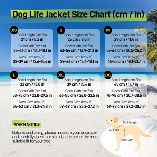 Dog Life Jacket, Dog Life Vest for Swimming & Boating with High Buoyancy & Rescue Handle for Small Medium Large Dogs, Adjustable Reflective Swimming Safety Vest, Green S