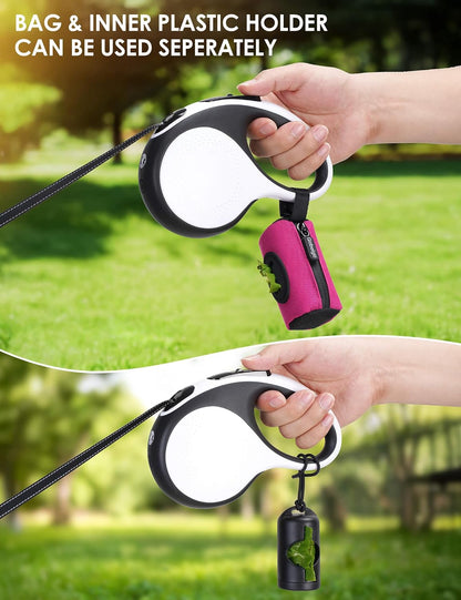 2-in-1 Dog Poop Bag Holder【Easy Pull-Out Version】(Black)