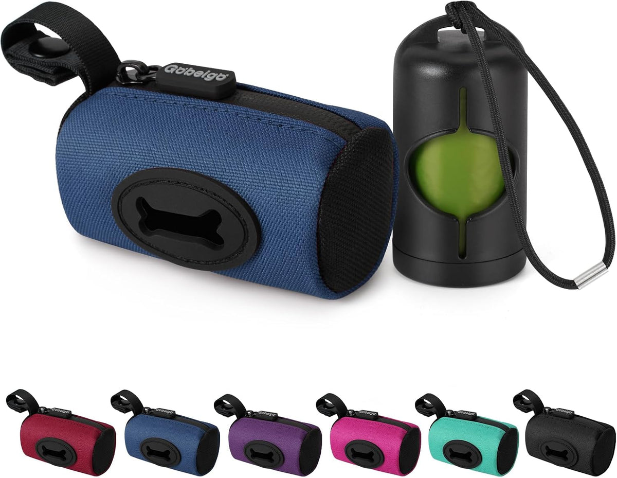 2-in-1 Dog Poop Bag Holder【Easy Pull-Out Version】(Black)
