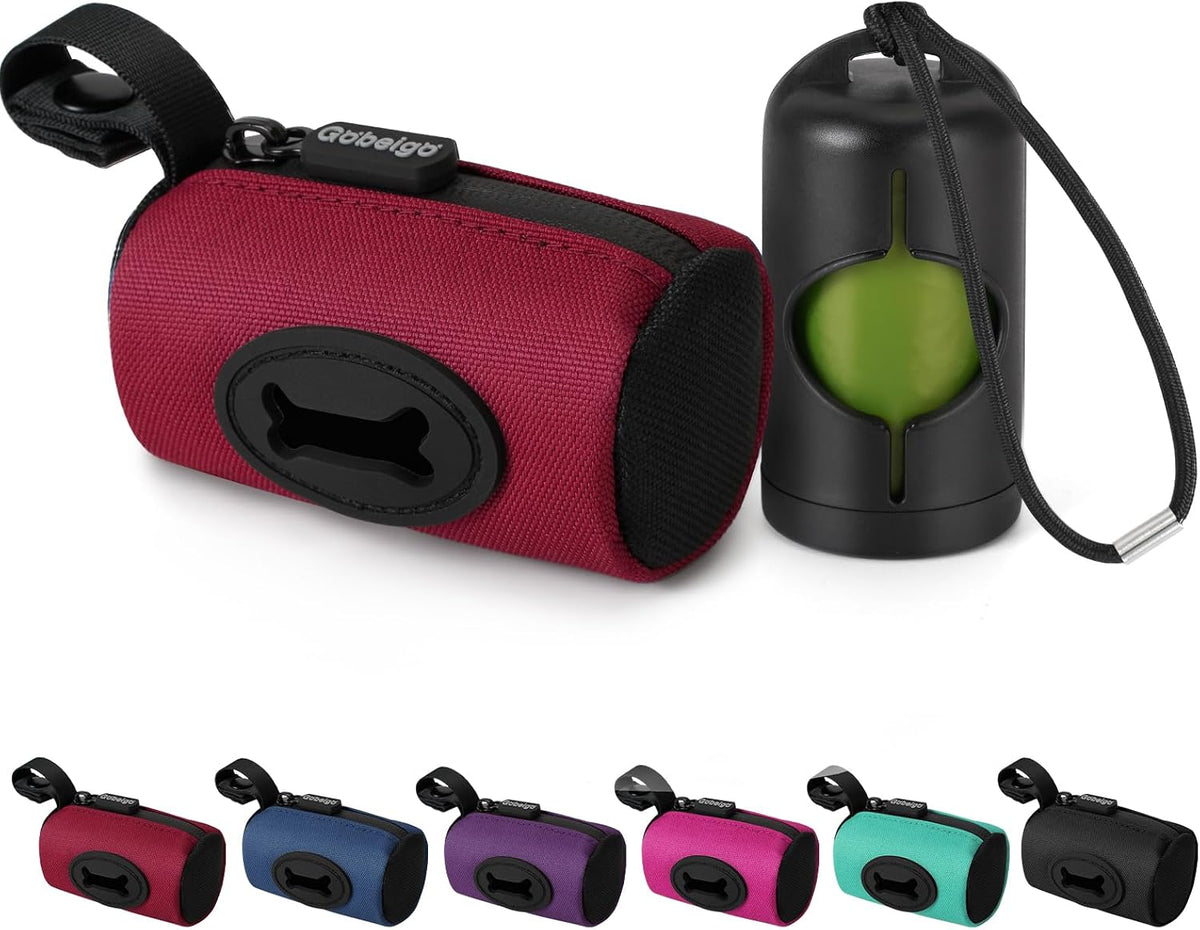 2-in-1 Dog Poop Bag Holder【Easy Pull-Out Version】(Black)