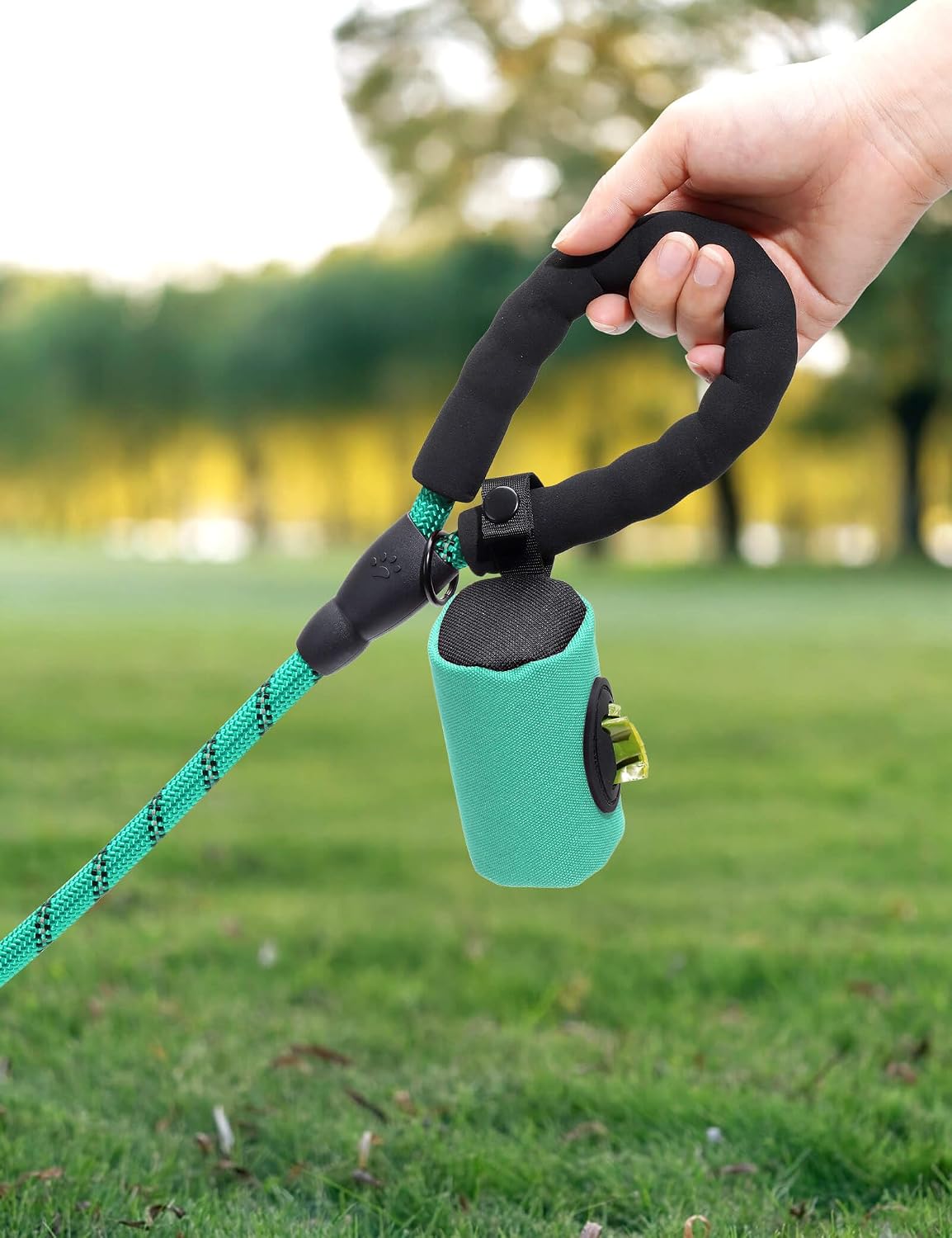 2-in-1 Dog Poop Bag Holder【Easy Pull-Out Version】(Black)