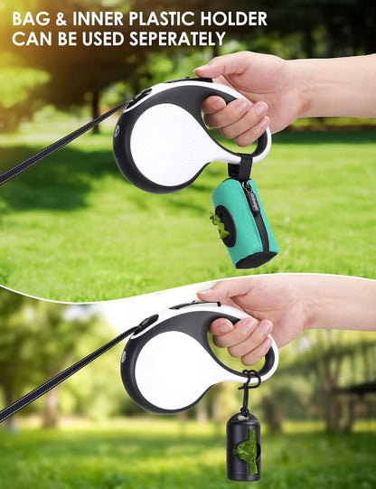 2-in-1 Dog Poop Bag Holder【Easy Pull-Out Version】(Black)