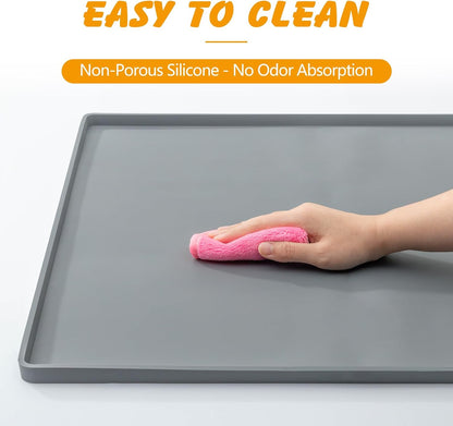 Silicone Dog Pee Pad Holder for 27 x 27 in Pads, Leak-Proof Tray