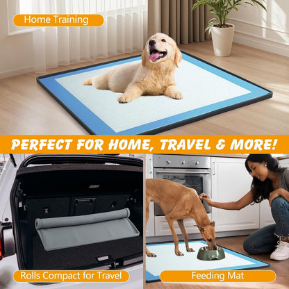 Silicone Dog Pee Pad Holder for 27 x 27 in Pads, Leak-Proof Tray