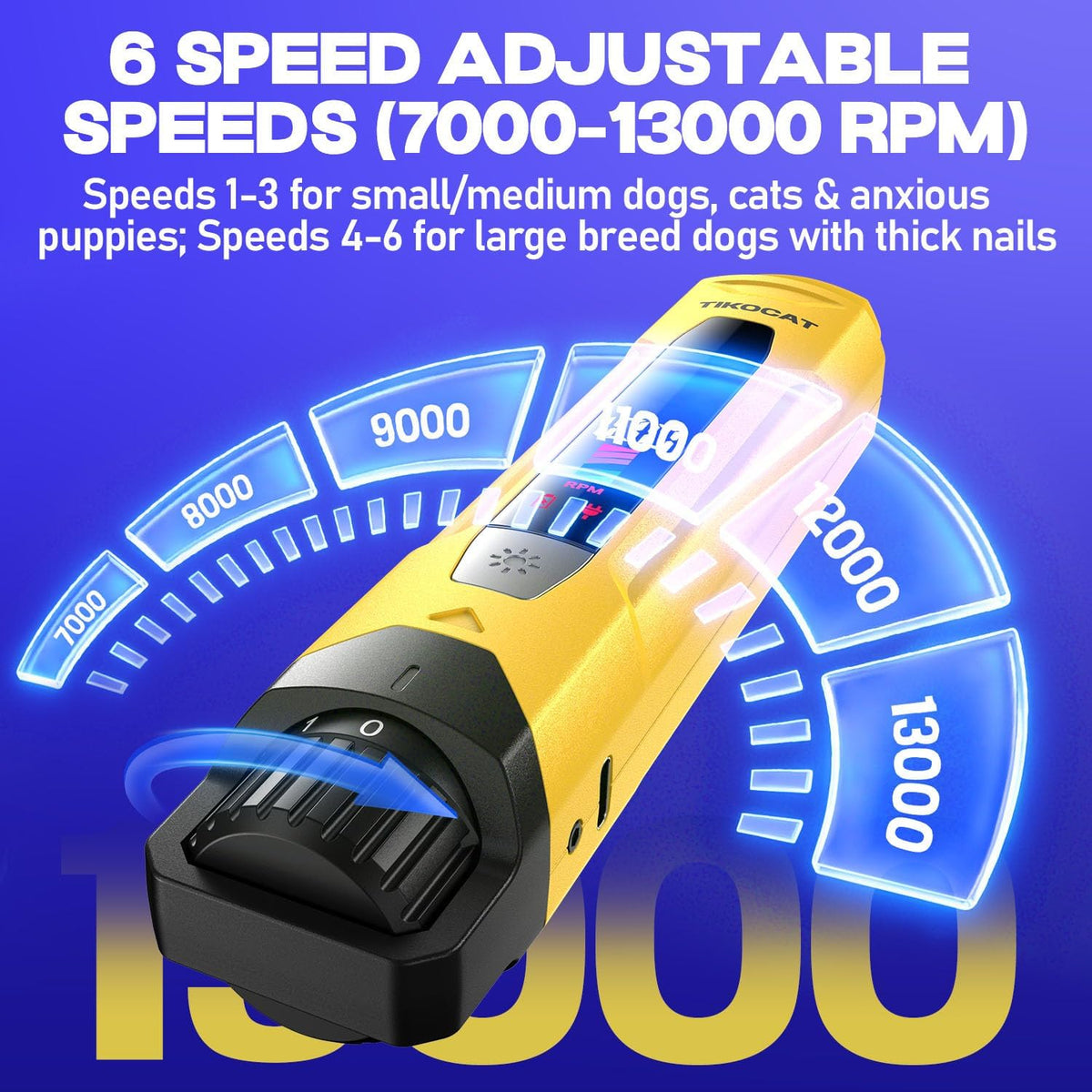 Whisper-Quiet Dog Nail Grinder Kit 50%More Powerful for Sensitive Dogs,Cats