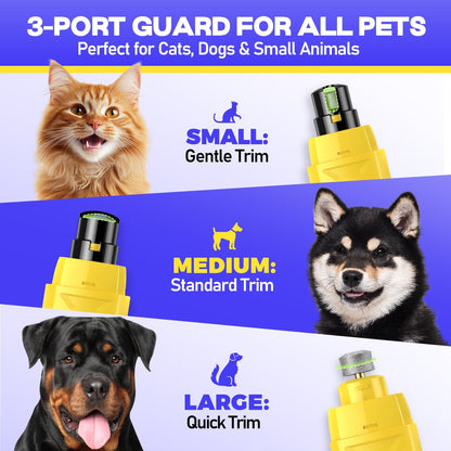 Whisper-Quiet Dog Nail Grinder Kit 50%More Powerful for Sensitive Dogs,Cats