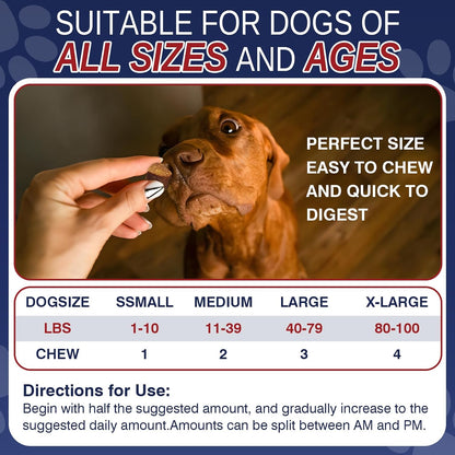 Dog Allergy Chews 200 Treats, Dog Allergy and Itching Skin Relief Bites Itchy Skin and Itchy Ears Anti Itch Licking Paws Treatment for Dogs Seasonal Allergies