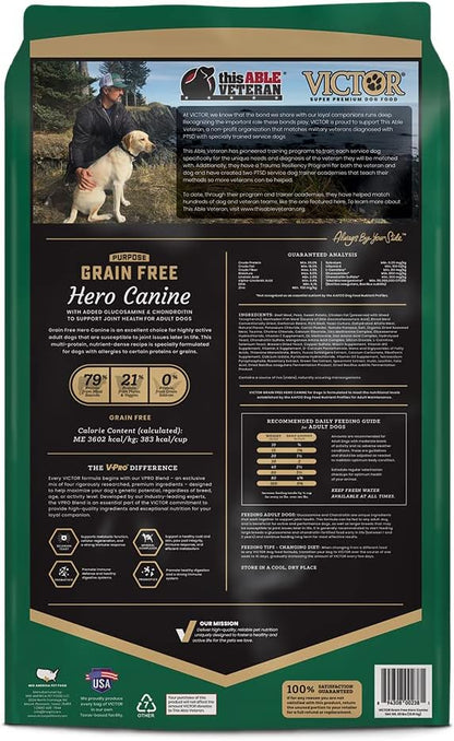 Purpose Grain Free Hero Canine Dry Kibble - Active Adult Dogs, 5 lb