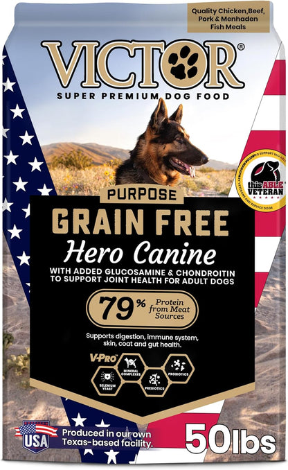 Purpose Grain Free Hero Canine Dry Kibble - Active Adult Dogs, 5 lb
