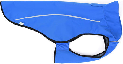 Dog Raincoat, Adjustable Waterproof Reflective Rain Jacket for Small Medium Large Dogs, Lightweight Breathable Pet Rain Coat with Leash Hole(Blue,M Chest 26-32")